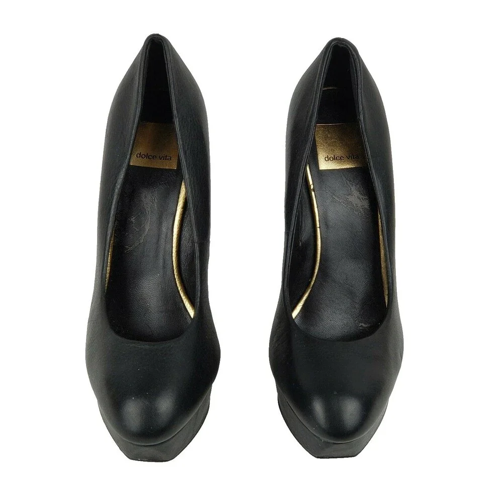 Dolce Vita Vero Cucio Black Pumps Women’s Size 8 – High Heel Slip‑On Dress Shoe